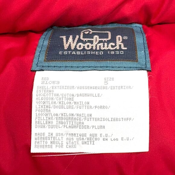 Woolrich 21053 Red Quilted Down Puffer Vest - Picture 2 of 9